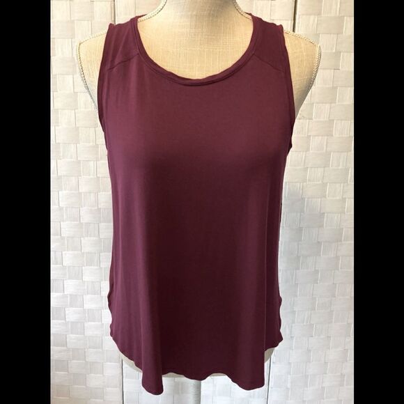 Loft burgundy sleeveless Top Medium - Picture 4 of 6
